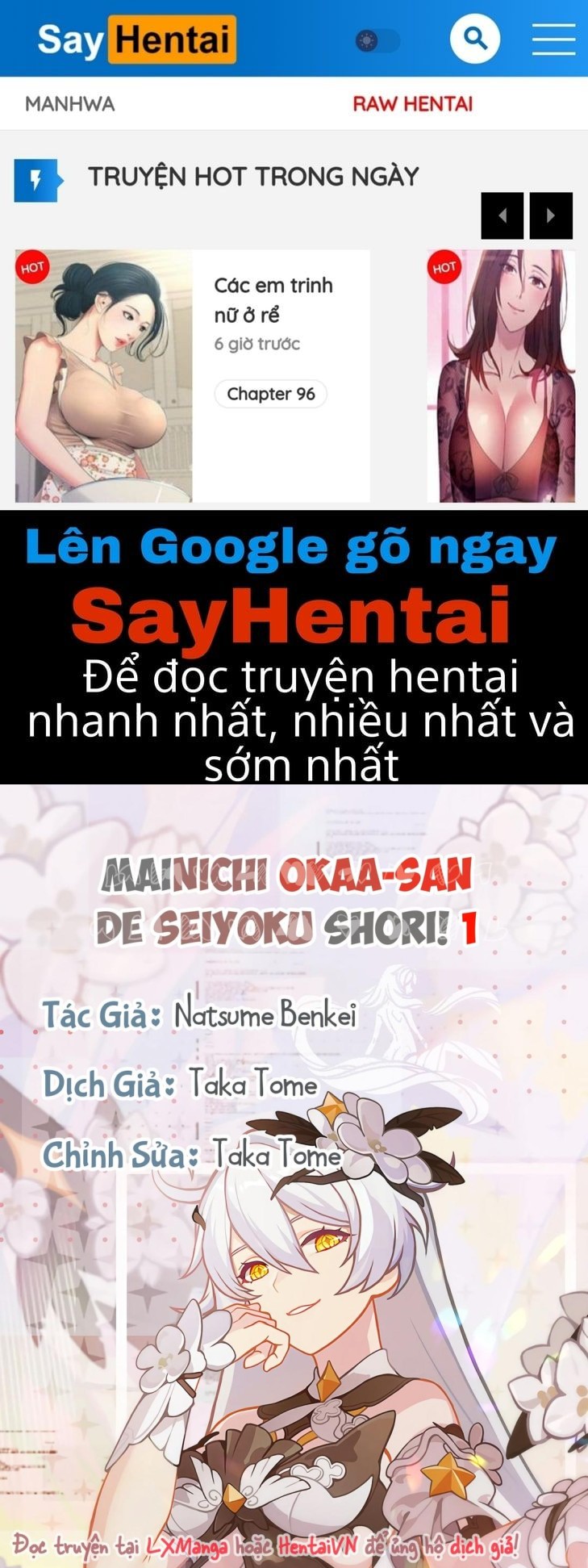 Giải Tỏa Ham Muốn Với Mẹ Mỗi Ngày Chương 1 - trang 1