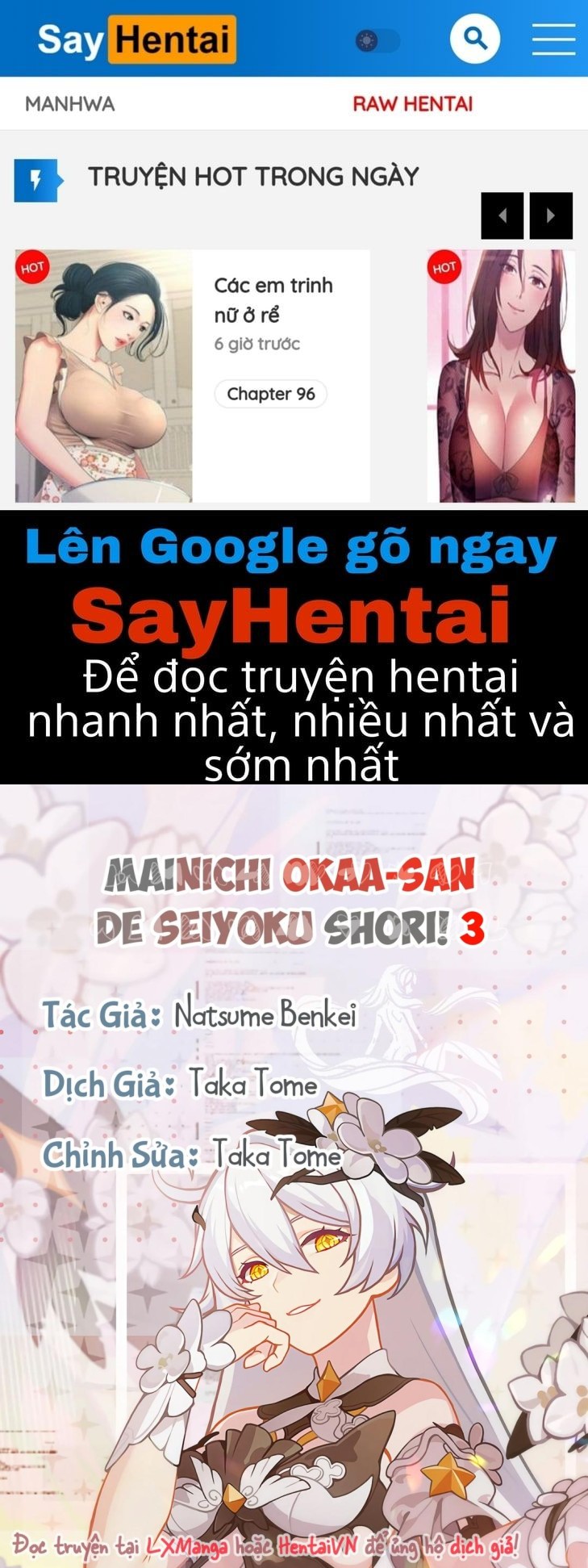 Giải Tỏa Ham Muốn Với Mẹ Mỗi Ngày Chương 3 - trang 1