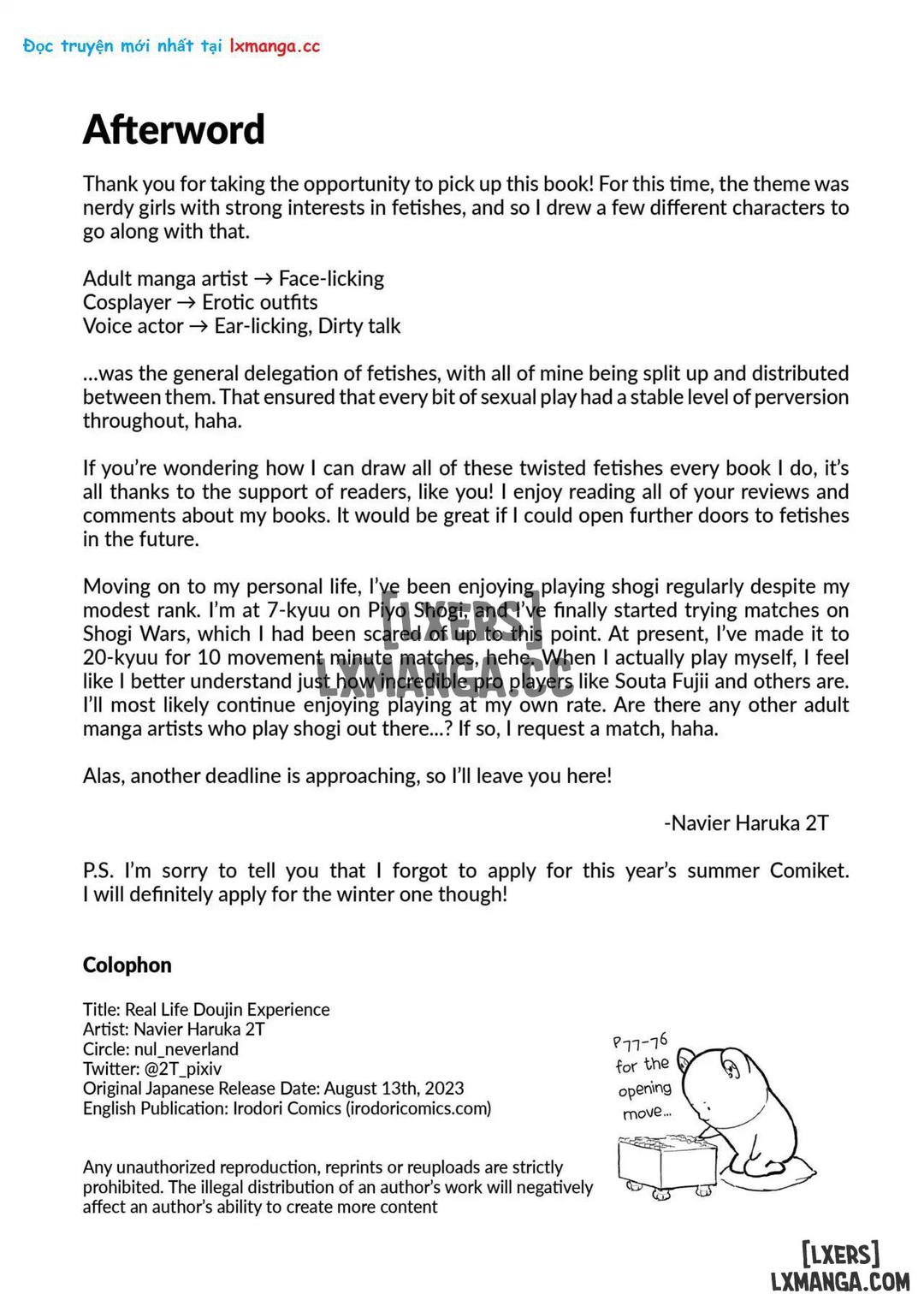 Trải Nghiệm Doujin Ngoài Đời Thực Chương 0 - trang 72